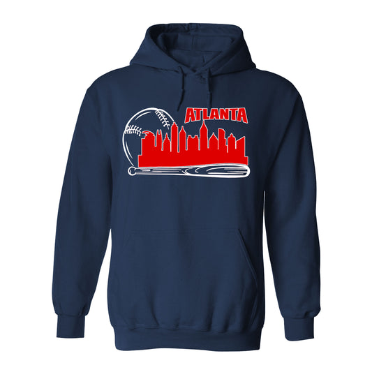 Atlanta Baseball Team Cityscape Skyline Apparel for Baseball Fans