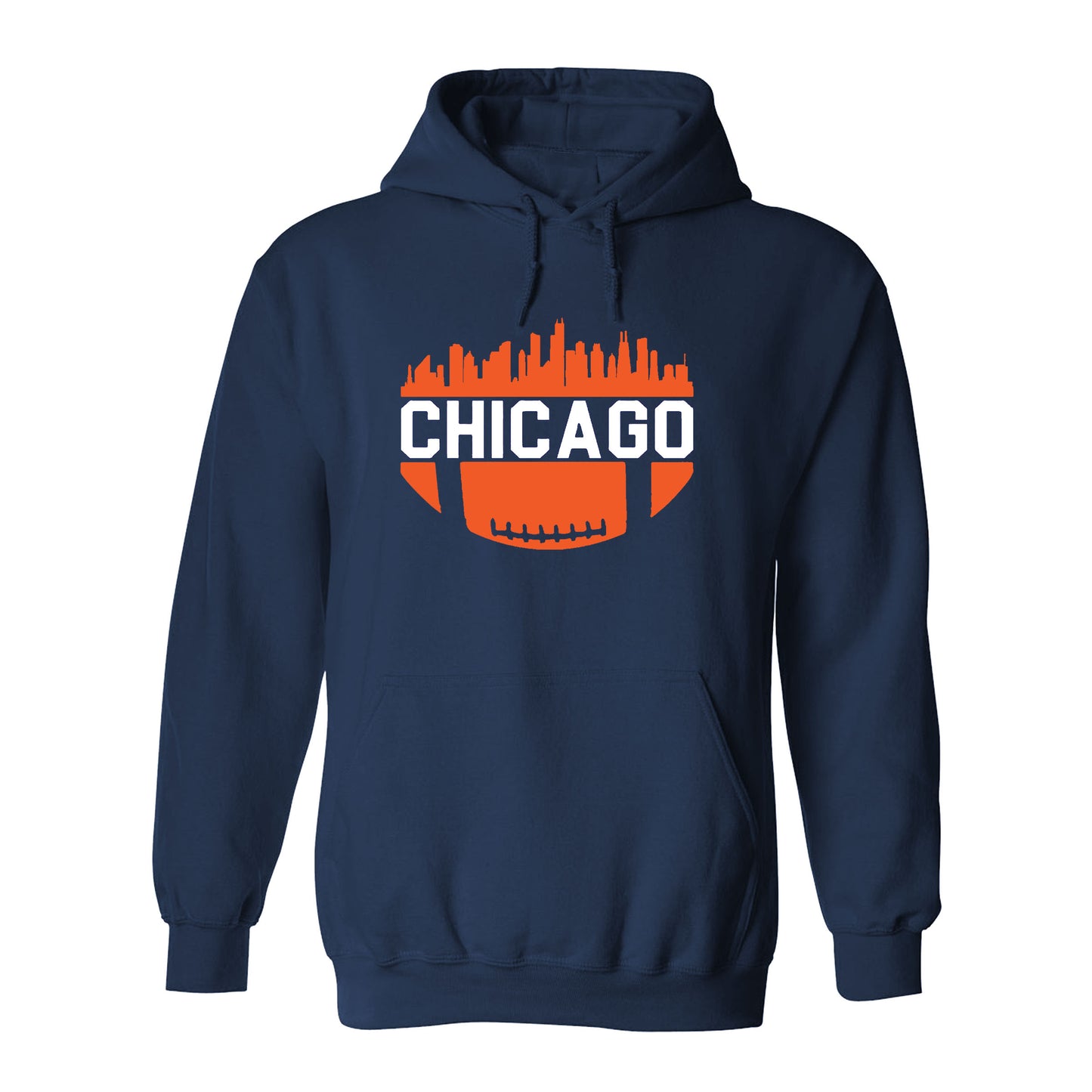 Chicago Football City Skyline Shirt for Football Fans Athletic Sports Fan Collection