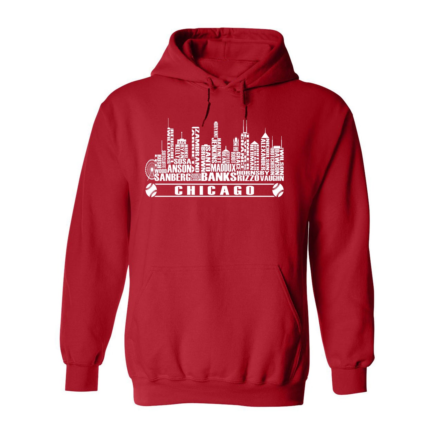 Chicago Baseball Team Cityscape Skyline Men's Apparel for Baseball Fans