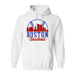 Boston Baseball Gear Cityscape Skyline Men's Apparel for Baseball Fans