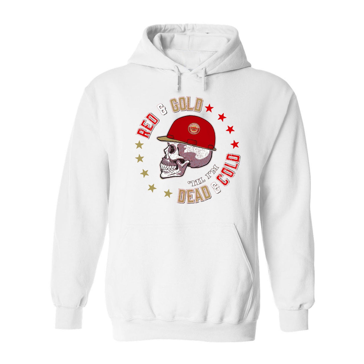 Red and Gold Till I'm Dead and Cold T-Shirt | San Francisco Football Fans