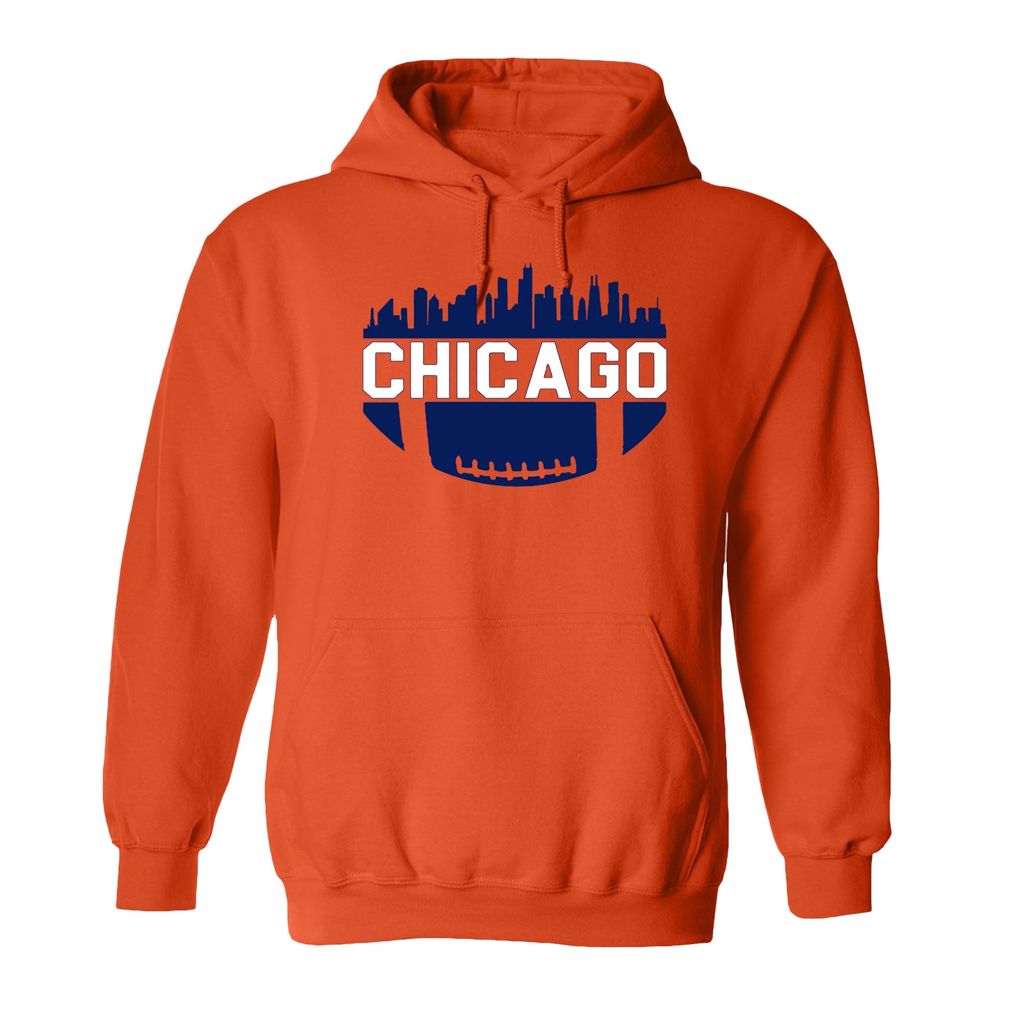 Chicago Football City Skyline Shirt for Football Fans Athletic Sports Fan Collection